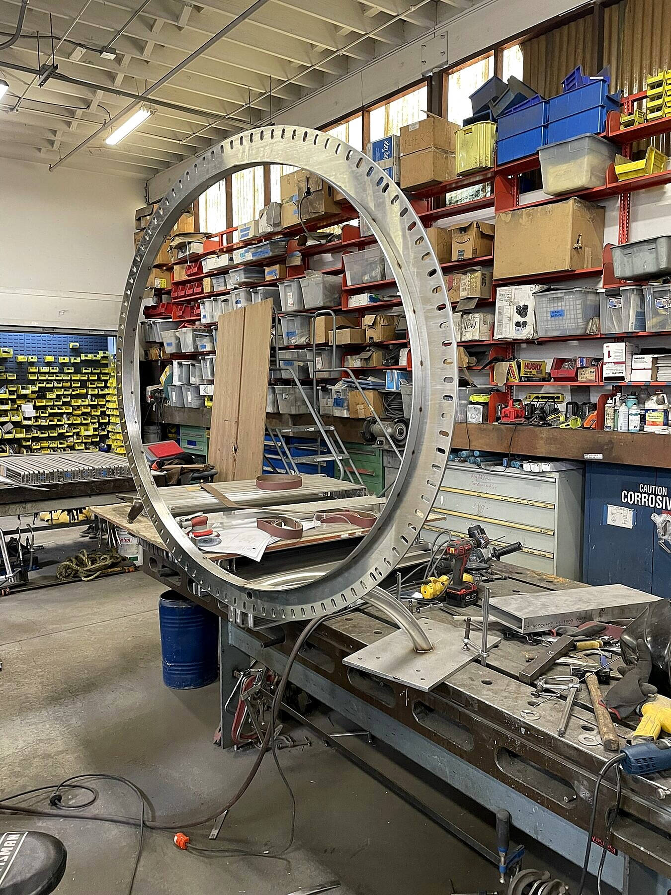 Decorative ring mount hardware, custom brass fabrication